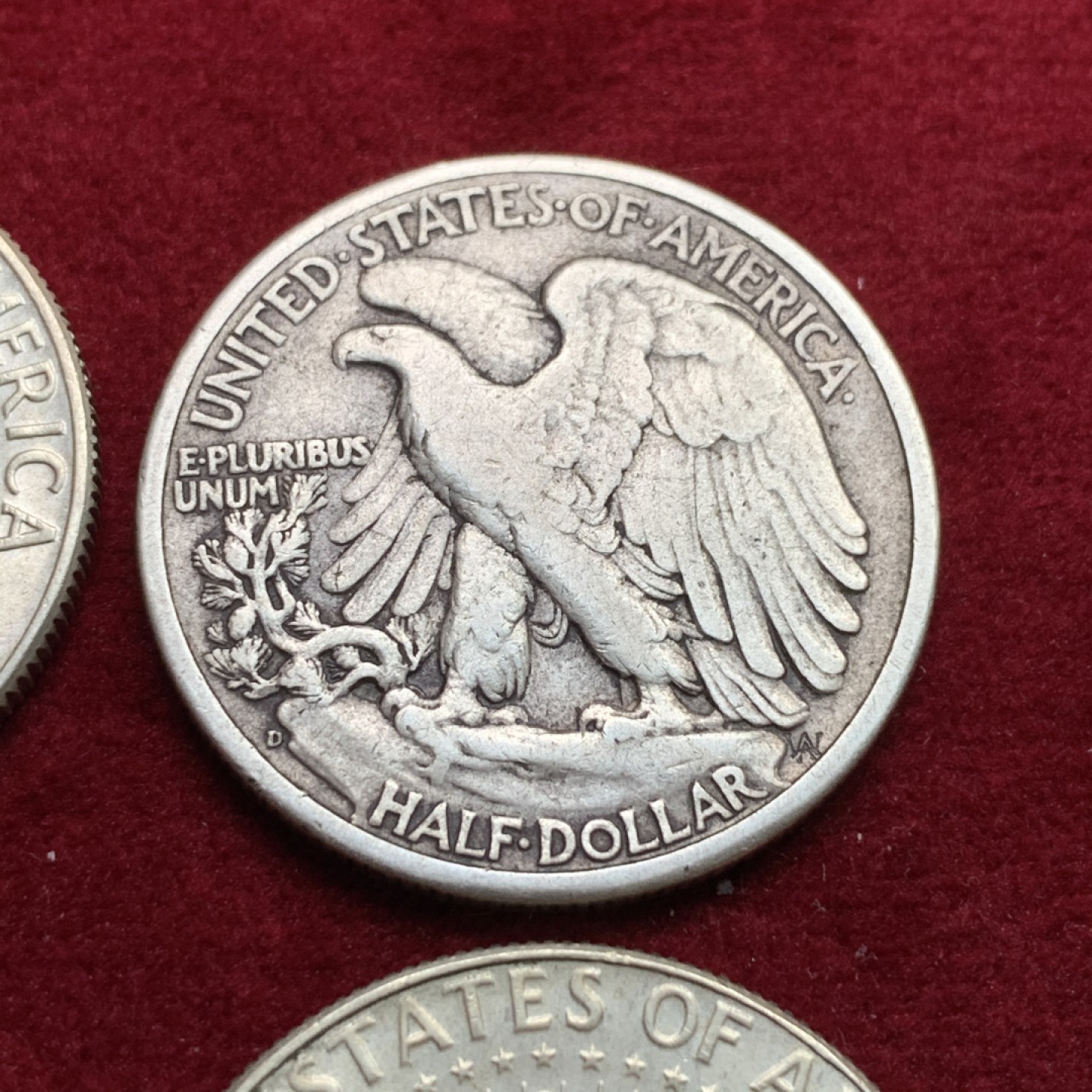 《竞宝斋》第102场-本周四 套币裸币专场（全场不限金额包邮） 美国 半美元1组4枚 行走女神 富兰克林 肯尼迪高银低银