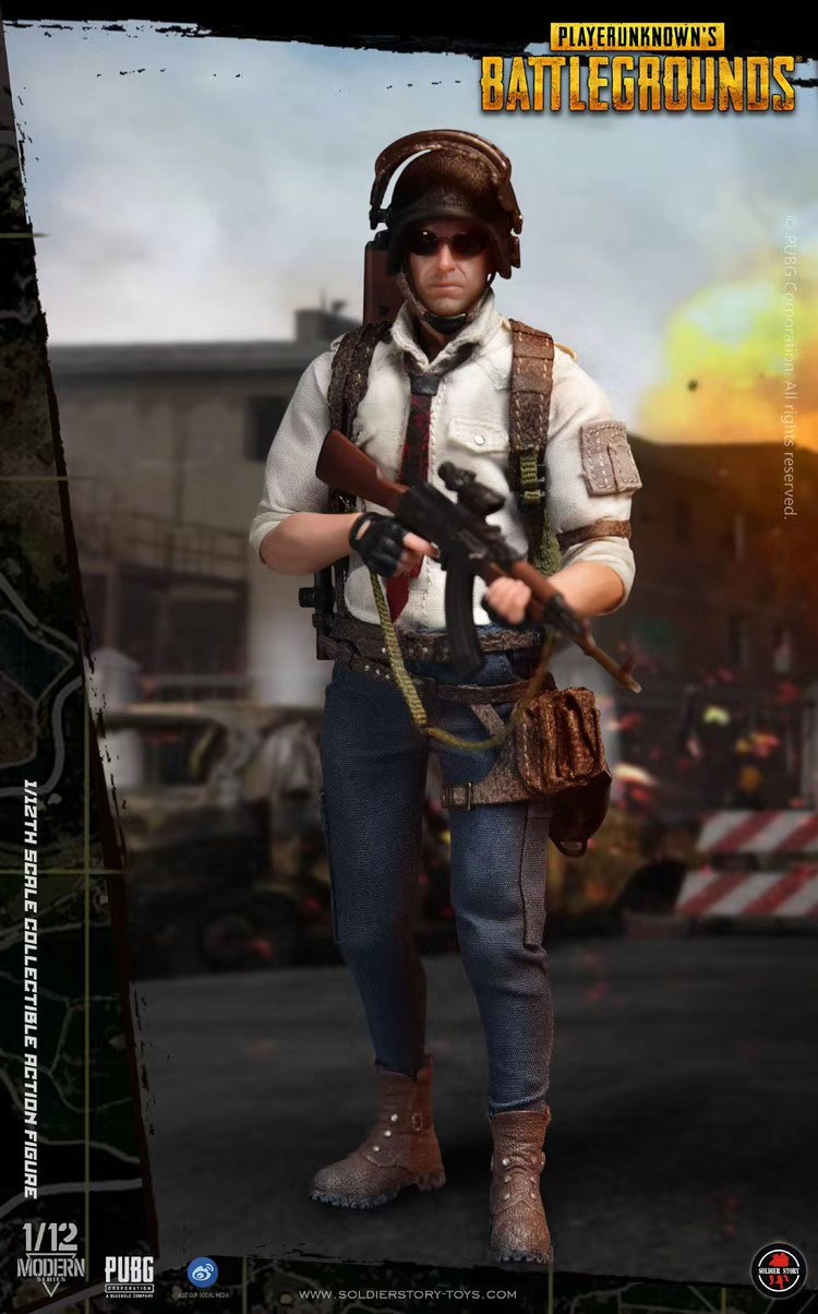 零元拍：SoldierStory  1/12 PUBG 绝地求生 大吉大利今晚吃鸡 可动人偶，全新未拆
