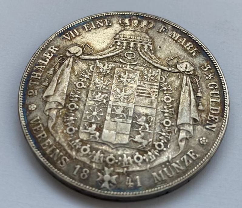 瓶子🏺第60期拍卖会 德国1841年普鲁士威廉四世2泰勒大银币