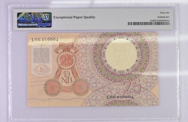 收藏联盟Quantum Auction 第197期拍卖 (已更新) 荷兰1955年25盾 PMG66 天文学家惠更斯 内含豹子号666