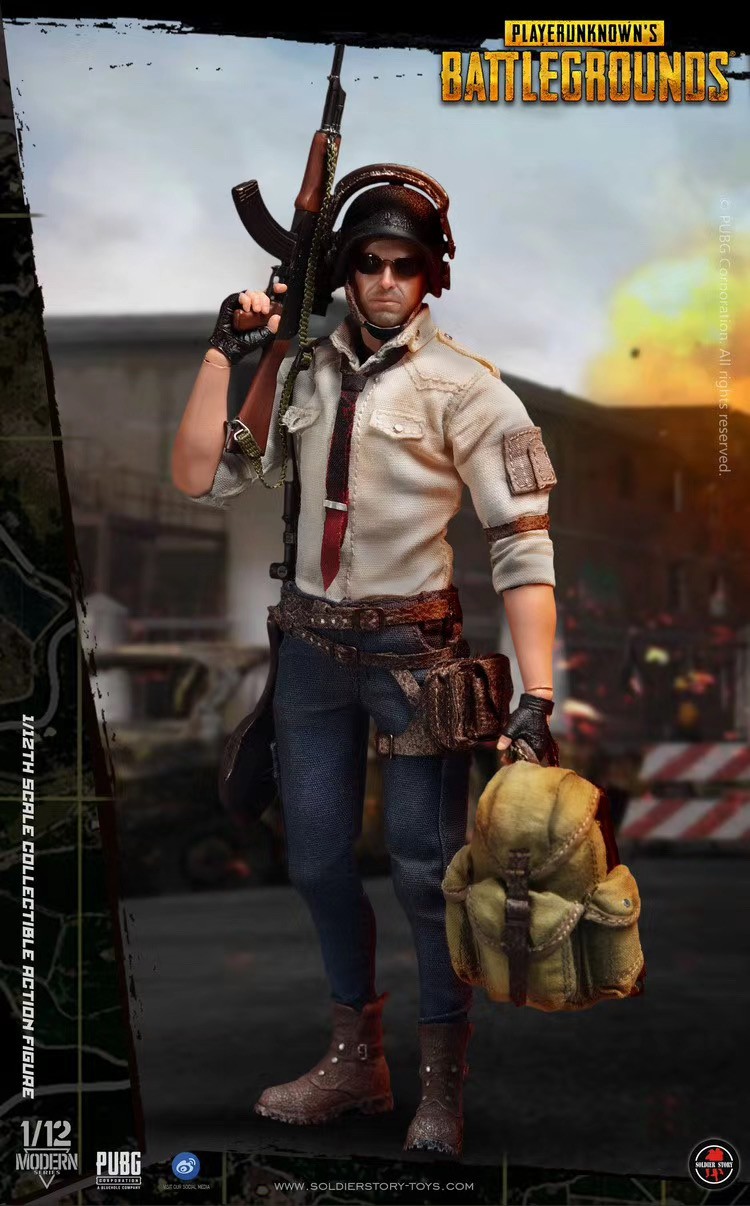 零元拍：SoldierStory  1/12 PUBG 绝地求生 大吉大利今晚吃鸡 可动人偶，全新未拆