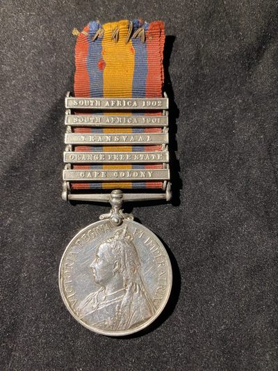 盛世勋华——号角文化勋章专场拍卖第53期 - 英国布尔战争奖章 少见5铭条版 银制 带边铭 授予南非殖民地帝国义勇骑兵团二等兵