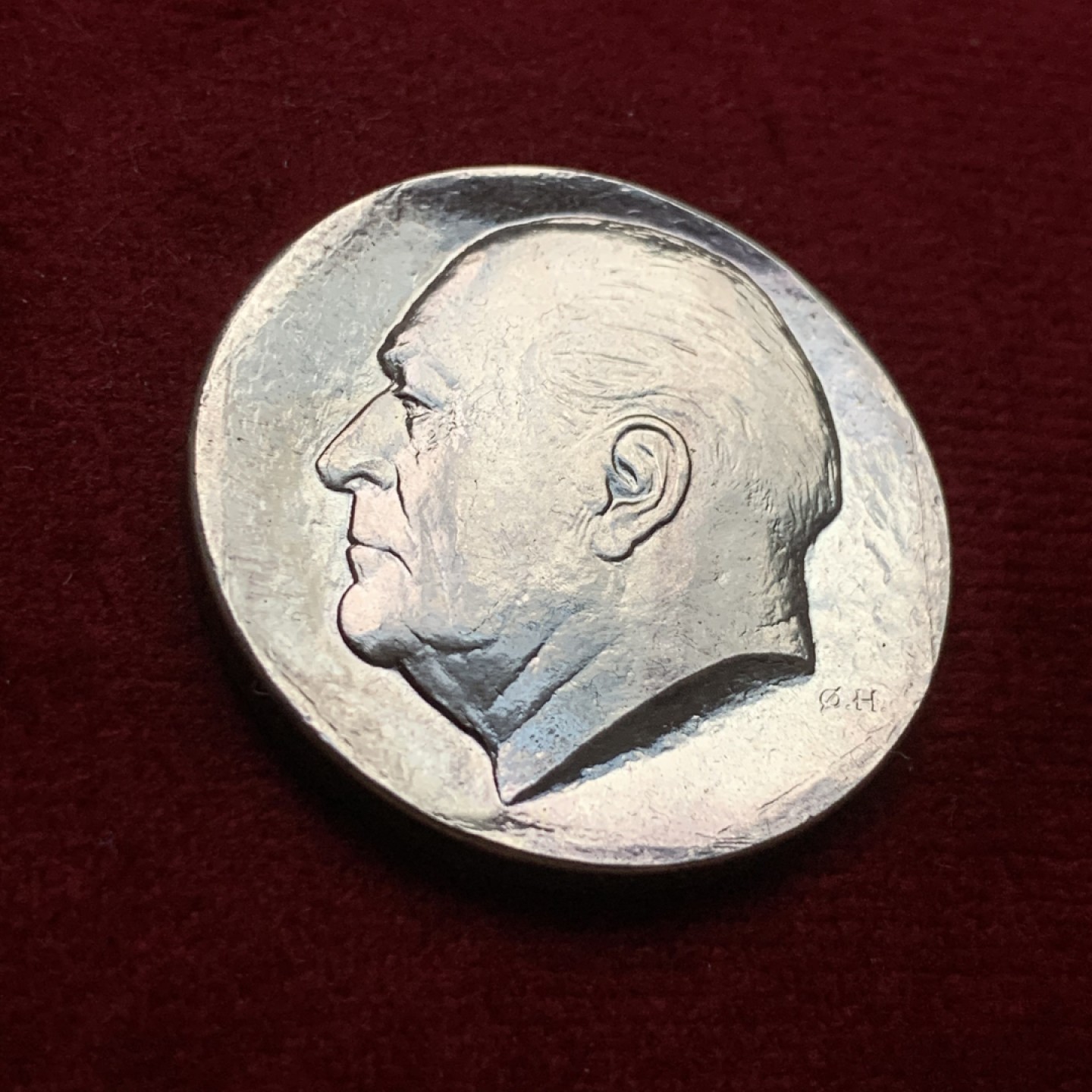 《竞宝斋》第102场-本周四 套币裸币专场（全场不限金额包邮） 挪威1978年 奥拉夫五世 50克朗大银币 BU品 少见品种