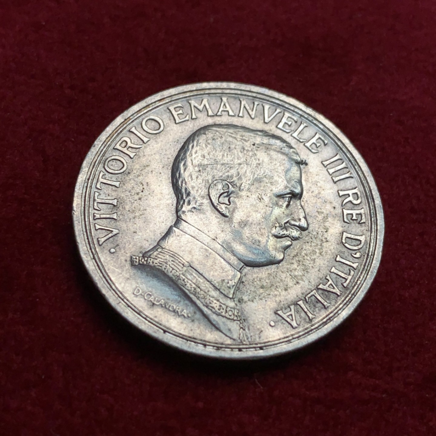 《竞宝斋》第102场-本周四 套币裸币专场（全场不限金额包邮） 意大利 1916年 马车 2里拉 银币 细节不错