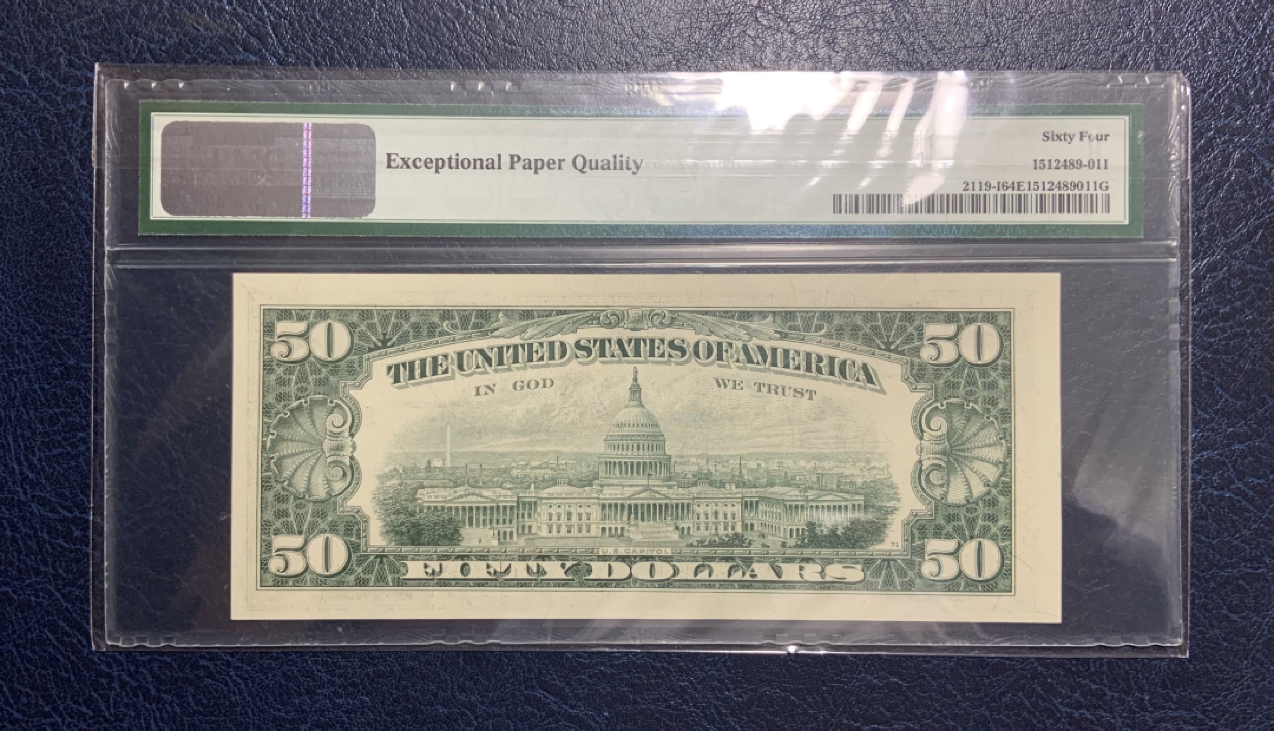 收藏联盟Quantum Auction 第197期拍卖 (已更新) 美国1977年联邦储备券50元 PMG64e