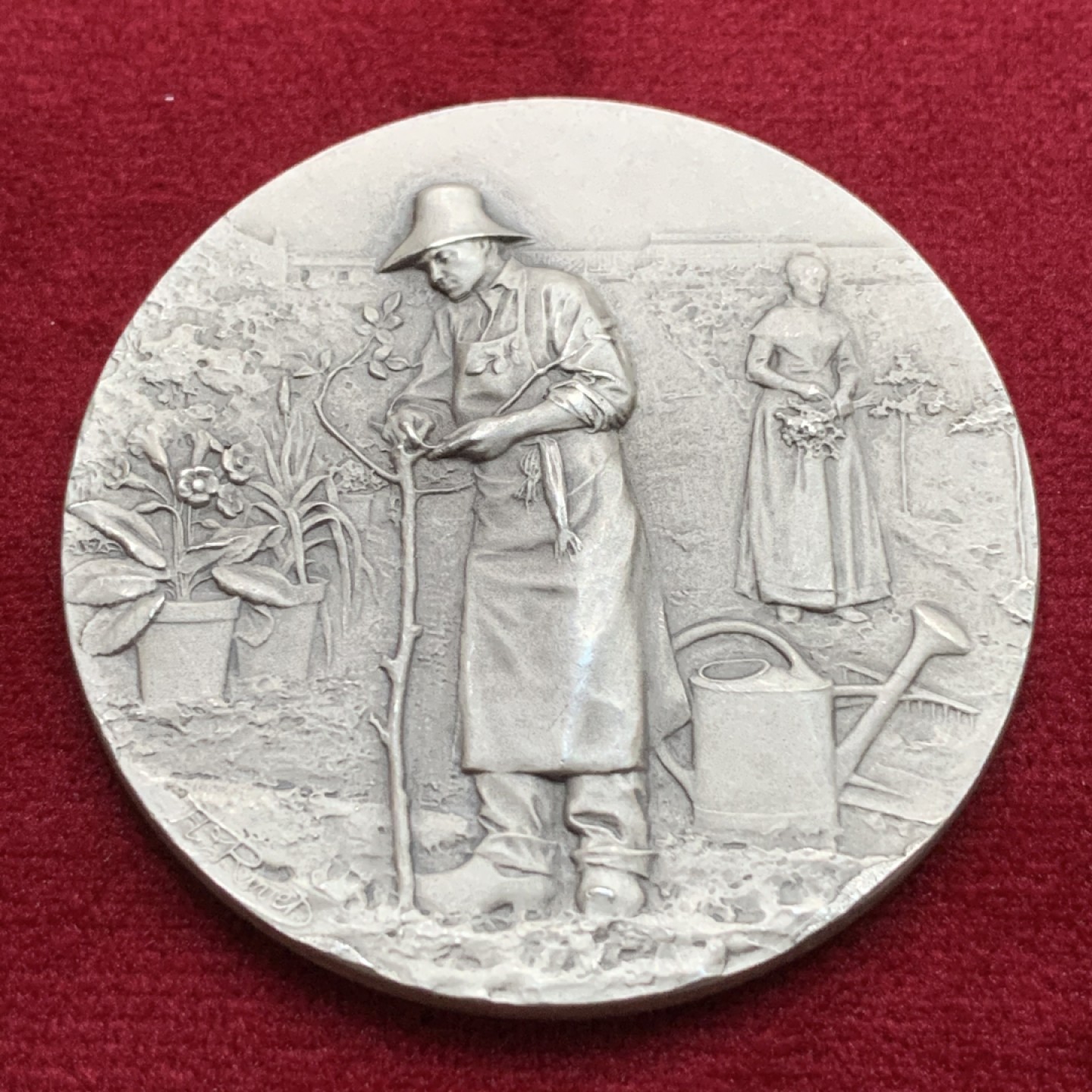 《竞宝斋》第102场-本周四 套币裸币专场（全场不限金额包邮） 法国迪耶普 十九世纪初 农业纪念 银章 61.95克