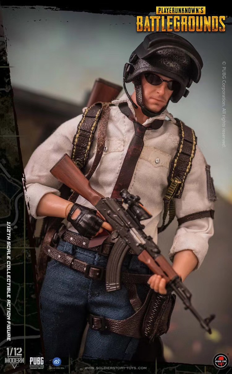 零元拍：SoldierStory  1/12 PUBG 绝地求生 大吉大利今晚吃鸡 可动人偶，全新未拆