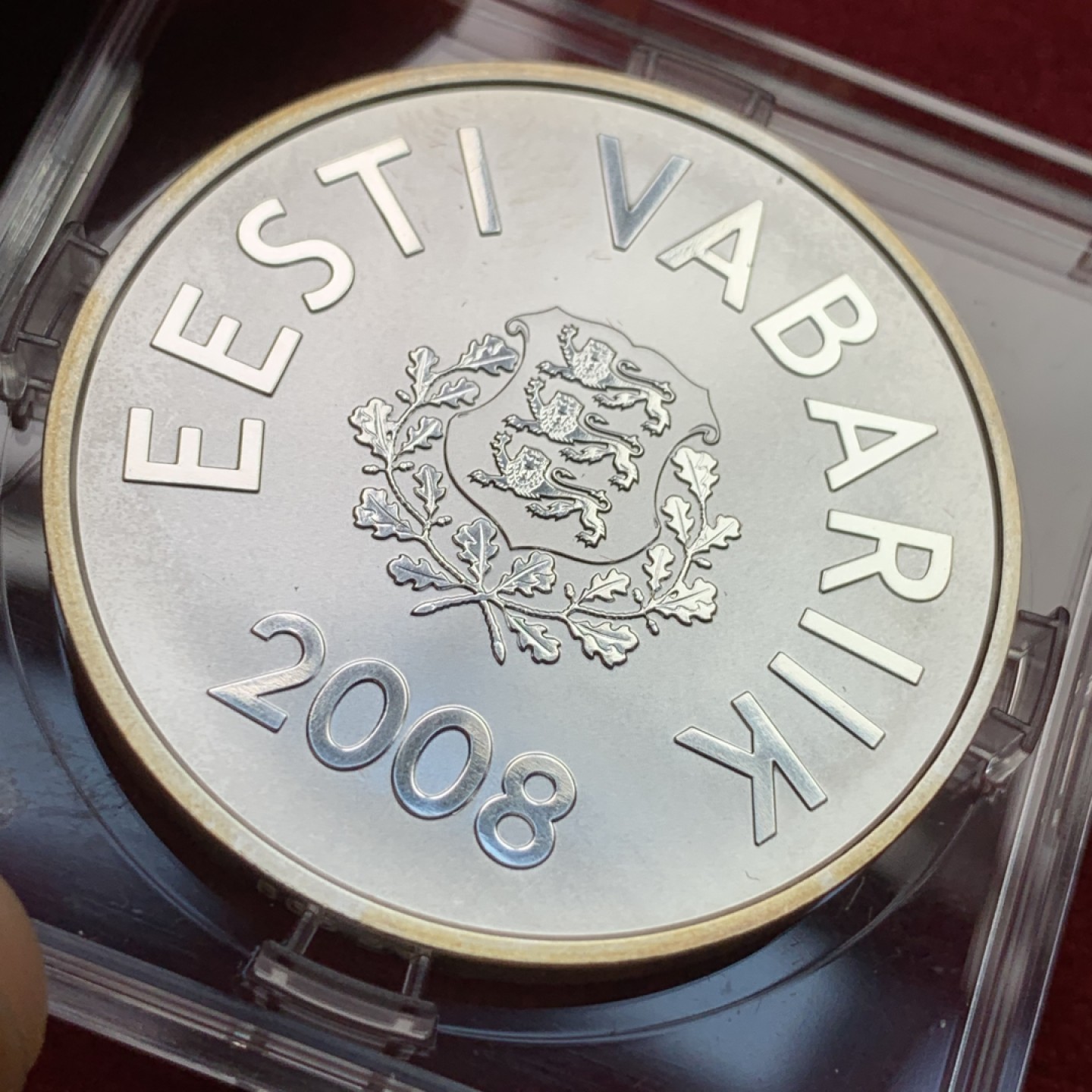 《竞宝斋》第102场-本周四 套币裸币专场（全场不限金额包邮） 爱沙尼亚 2008年 纪念北京奥运 10克朗大银币 28.28克 999银 非常稀少