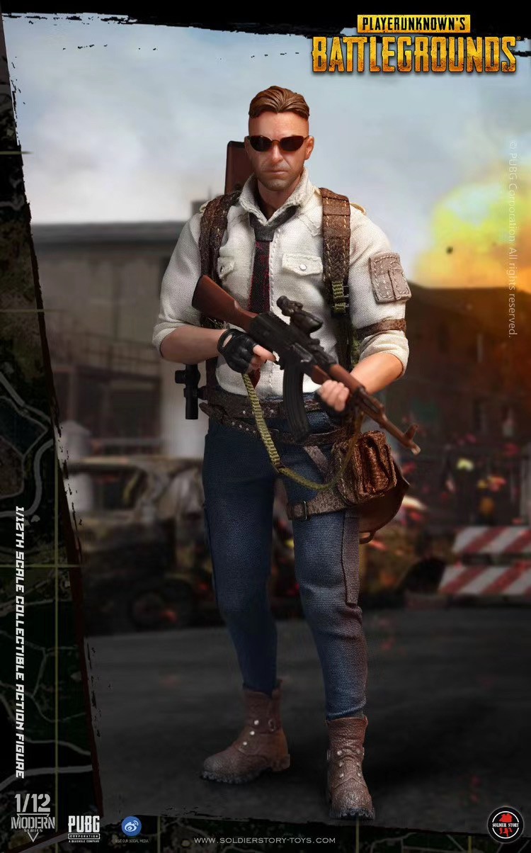 零元拍：SoldierStory  1/12 PUBG 绝地求生 大吉大利今晚吃鸡 可动人偶，全新未拆