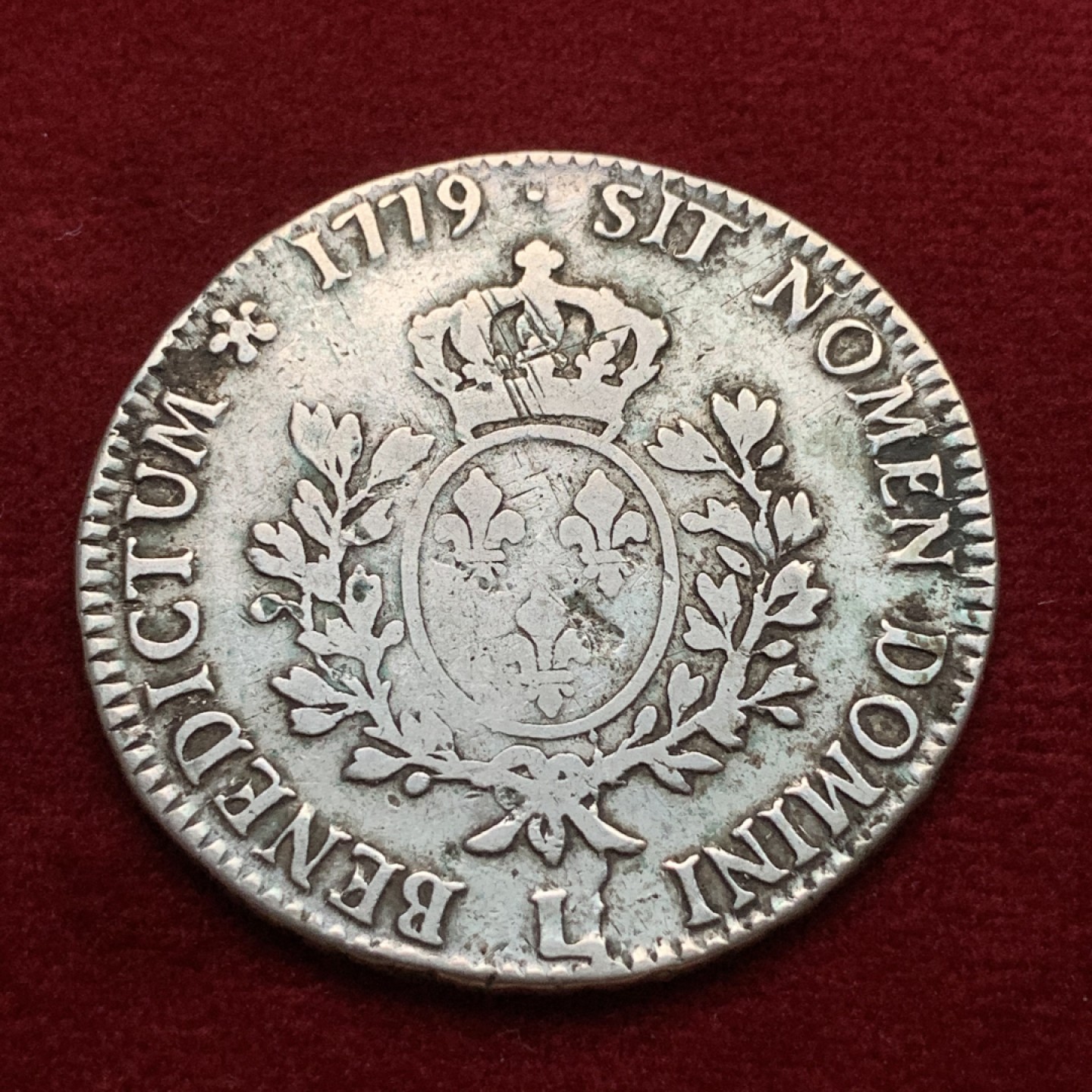 《竞宝斋》第102场-本周四 套币裸币专场（全场不限金额包邮） 法国1779年 路易十六 老埃居大银币 全花枝 老味道