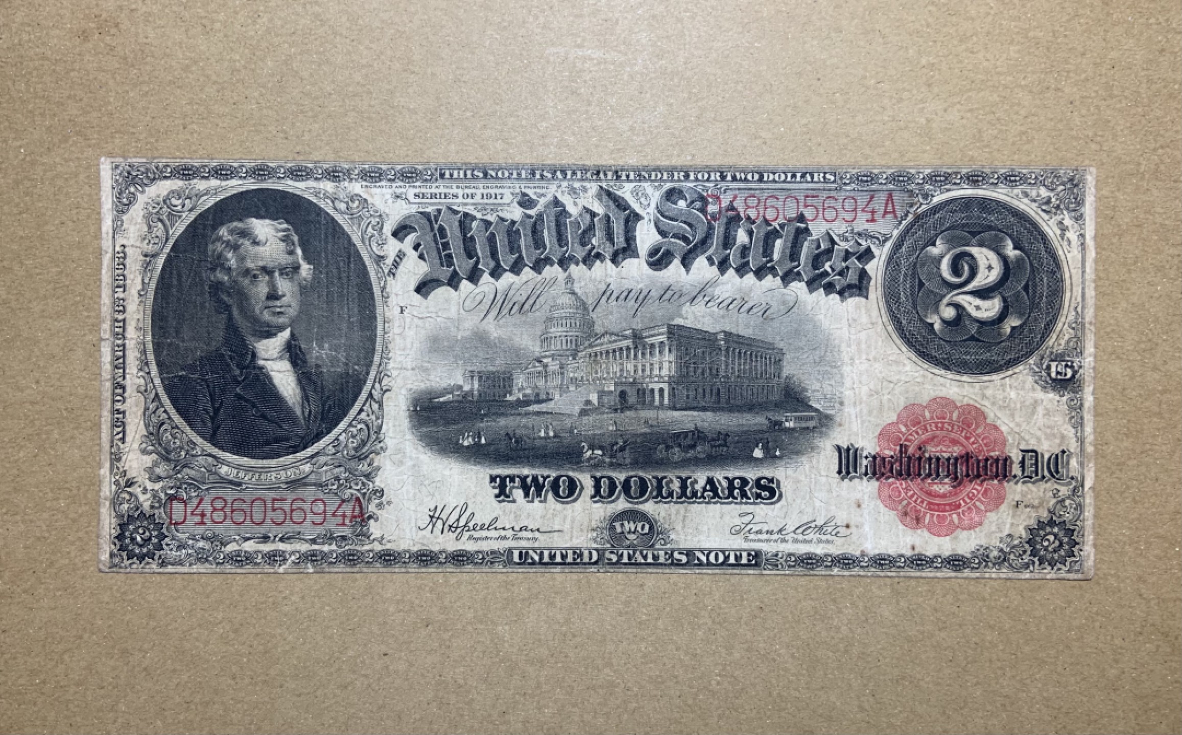 收藏联盟Quantum Auction 第197期拍卖 (已更新) 美国1917年2美元 品相如图