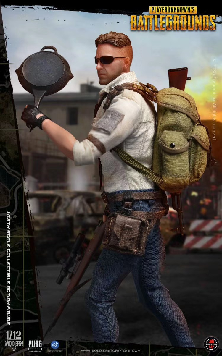 零元拍：SoldierStory  1/12 PUBG 绝地求生 大吉大利今晚吃鸡 可动人偶，全新未拆