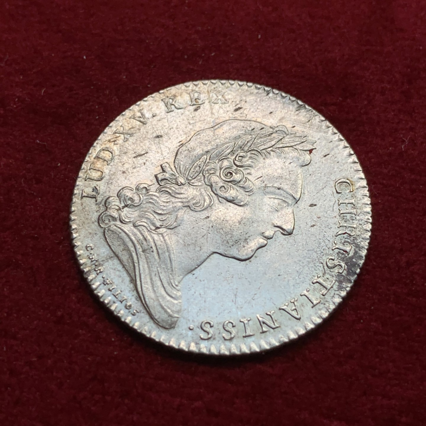 《竞宝斋》第102场-本周四 套币裸币专场（全场不限金额包邮） 法国 1731年 路易十五 小蜜蜂向太阳 银JETON 少见品种