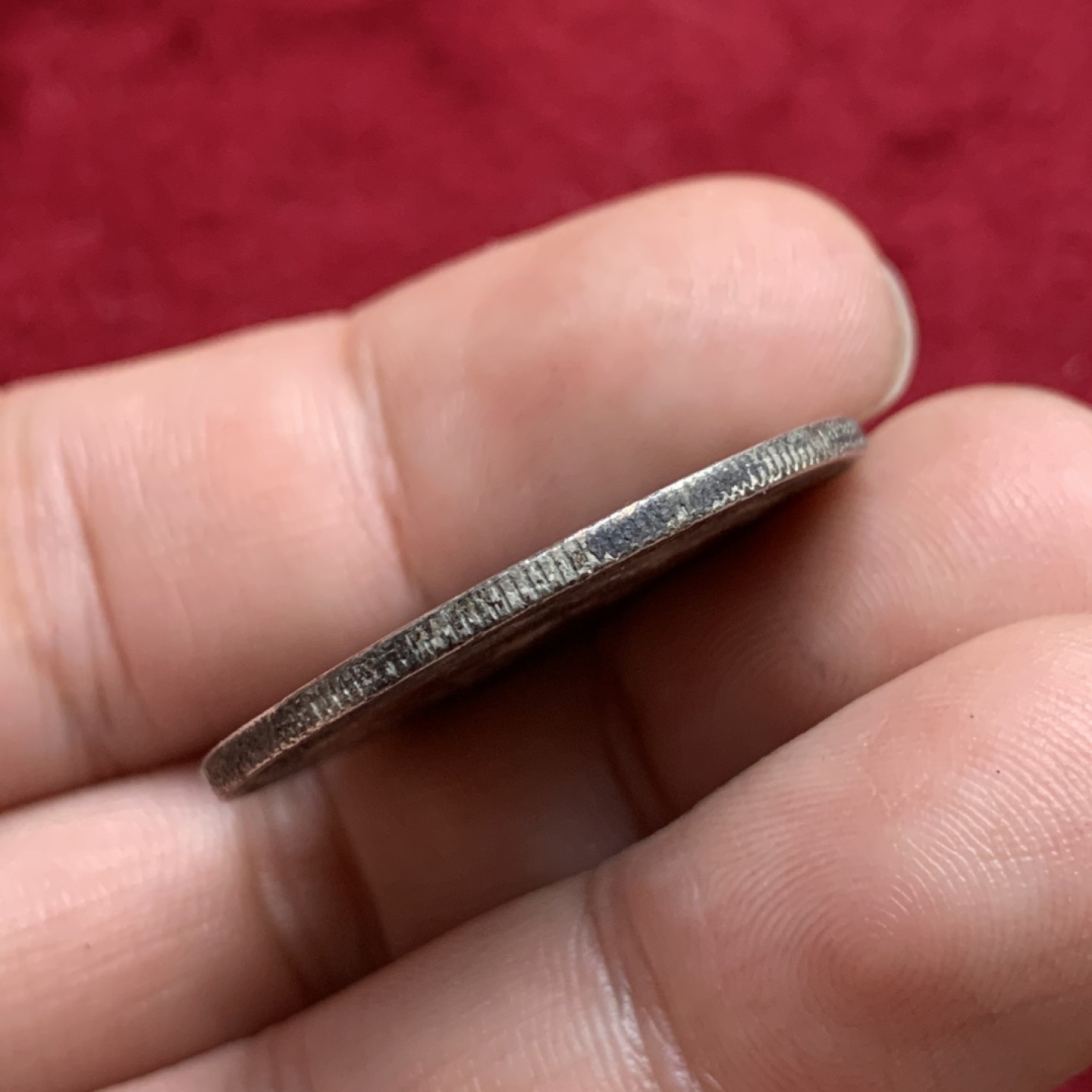 《竞宝斋》第102场-本周四 套币裸币专场（全场不限金额包邮） 葡萄牙 1867年 路德路易斯一世500瑞斯银币 战损品12克左右 917银