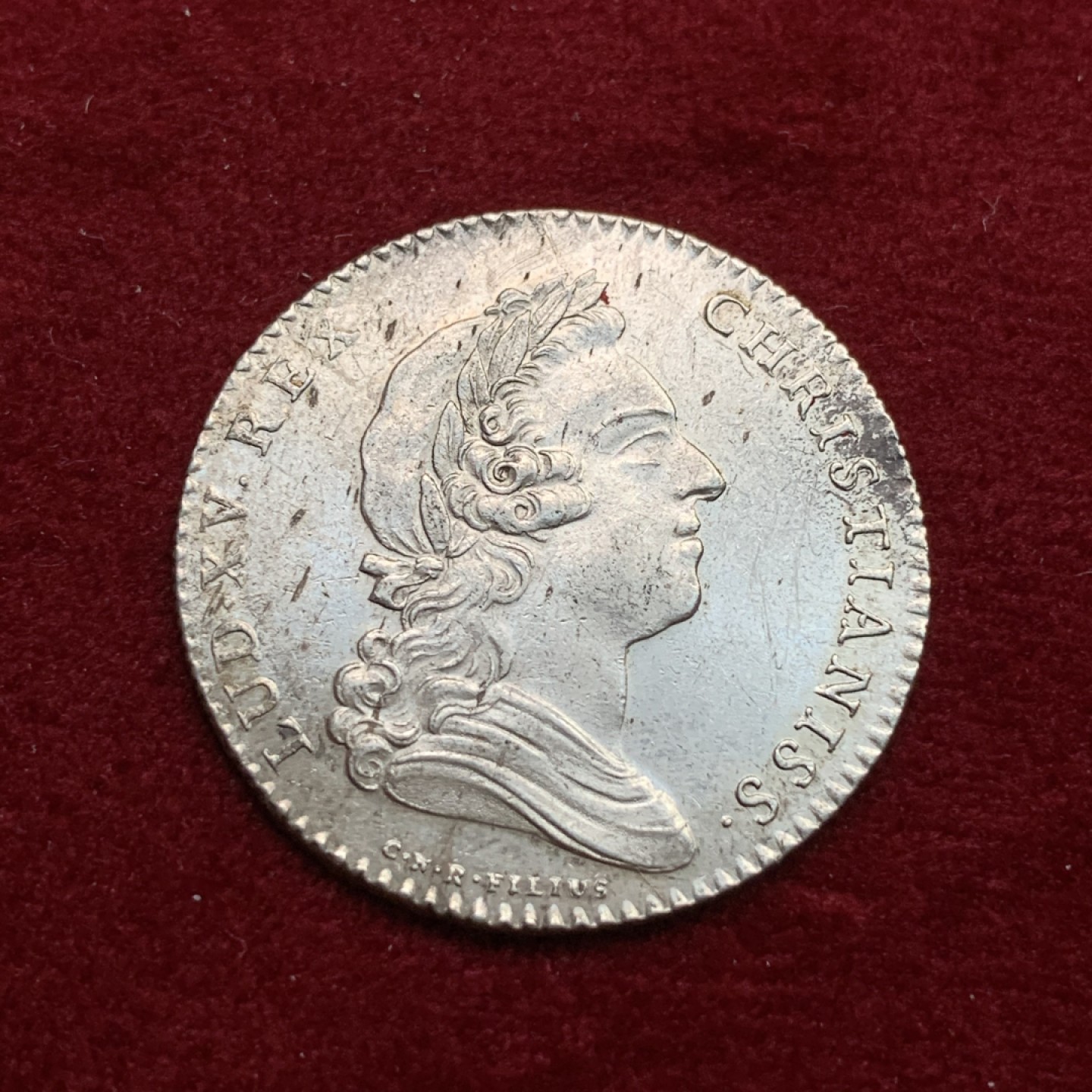 《竞宝斋》第102场-本周四 套币裸币专场（全场不限金额包邮） 法国 1731年 路易十五 小蜜蜂向太阳 银JETON 少见品种