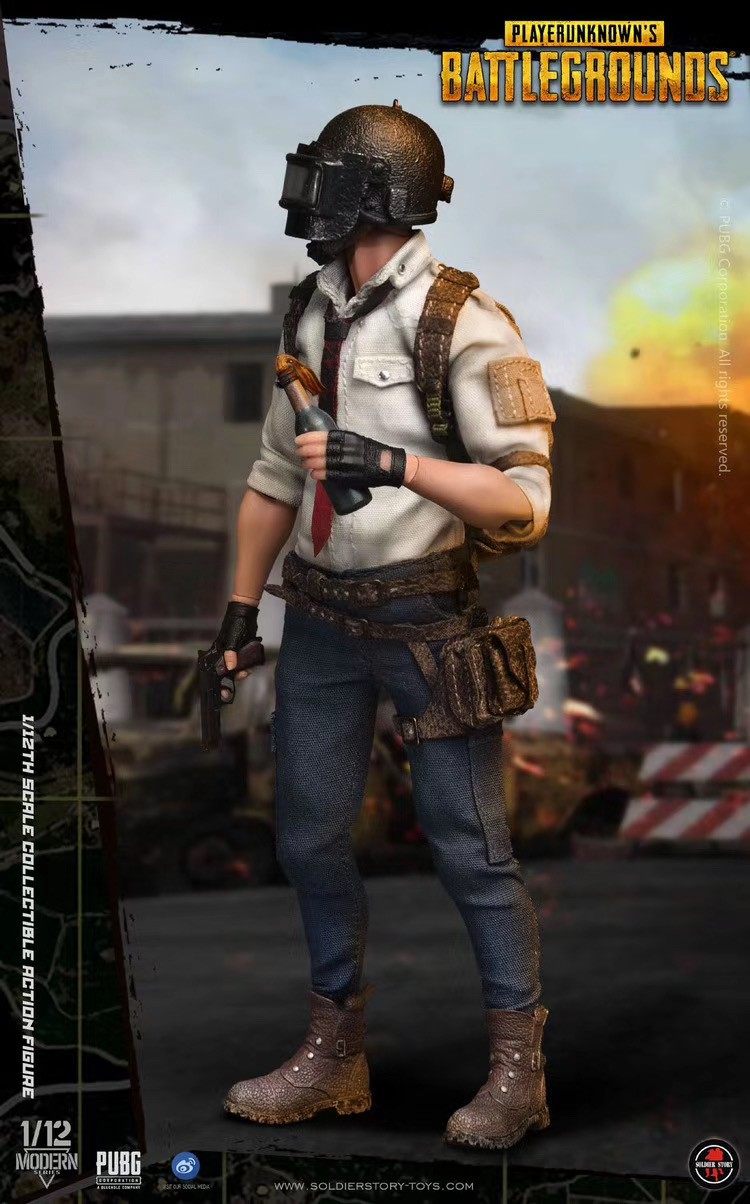 零元拍：SoldierStory  1/12 PUBG 绝地求生 大吉大利今晚吃鸡 可动人偶，全新未拆