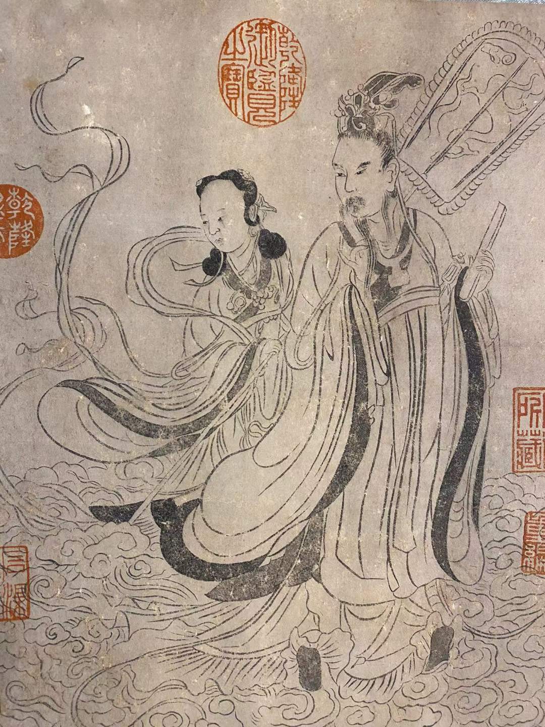 顾恺之纸本人物立轴