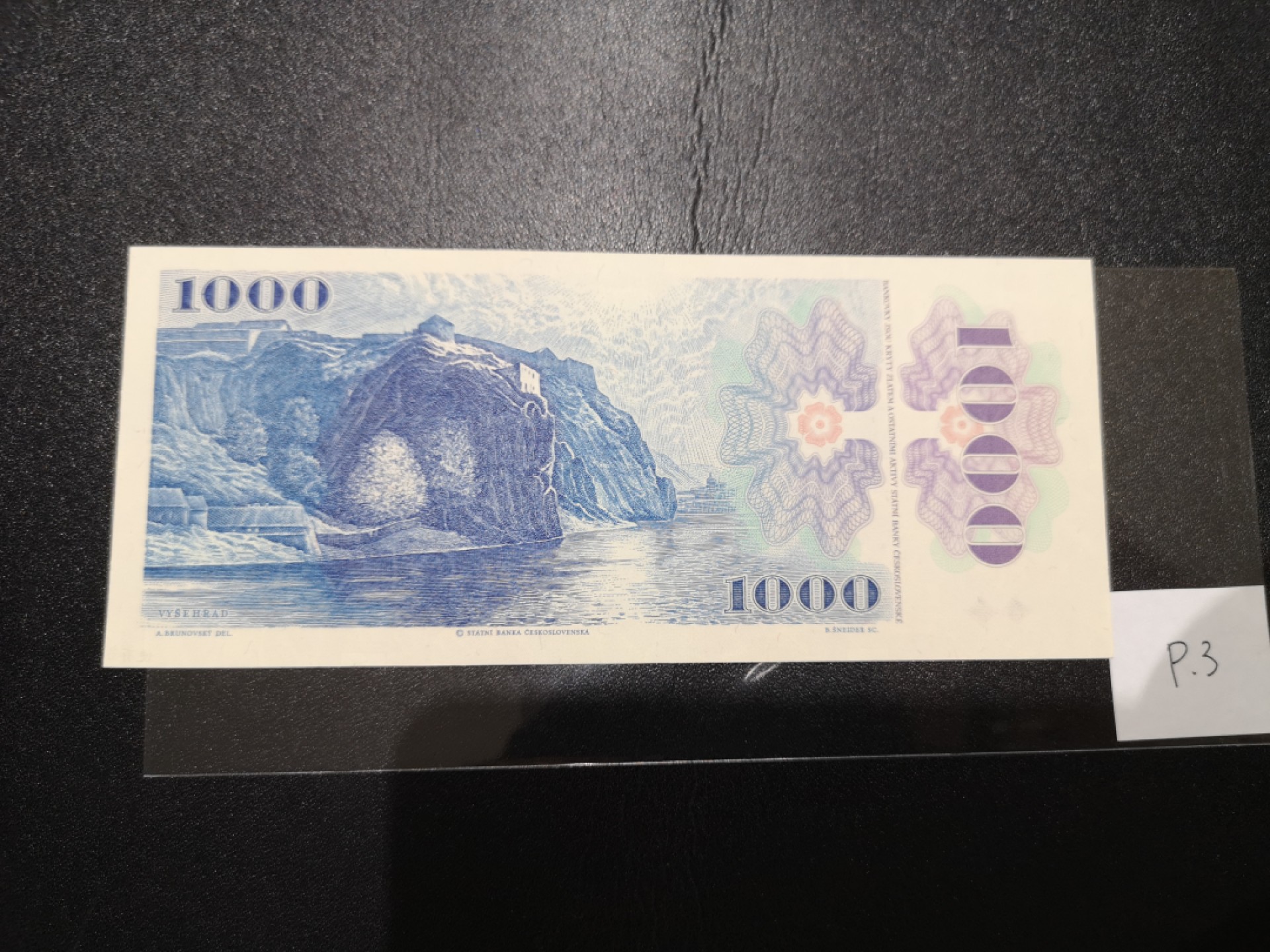《外钞收藏家》第二百零七期（东欧三国裸钞专场） 捷克-1985-1000 克朗 1993年独立后发行，首冠C，生日号 全新