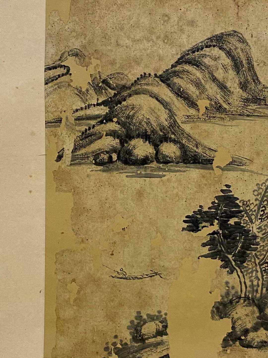 奚冈纸本山水立轴