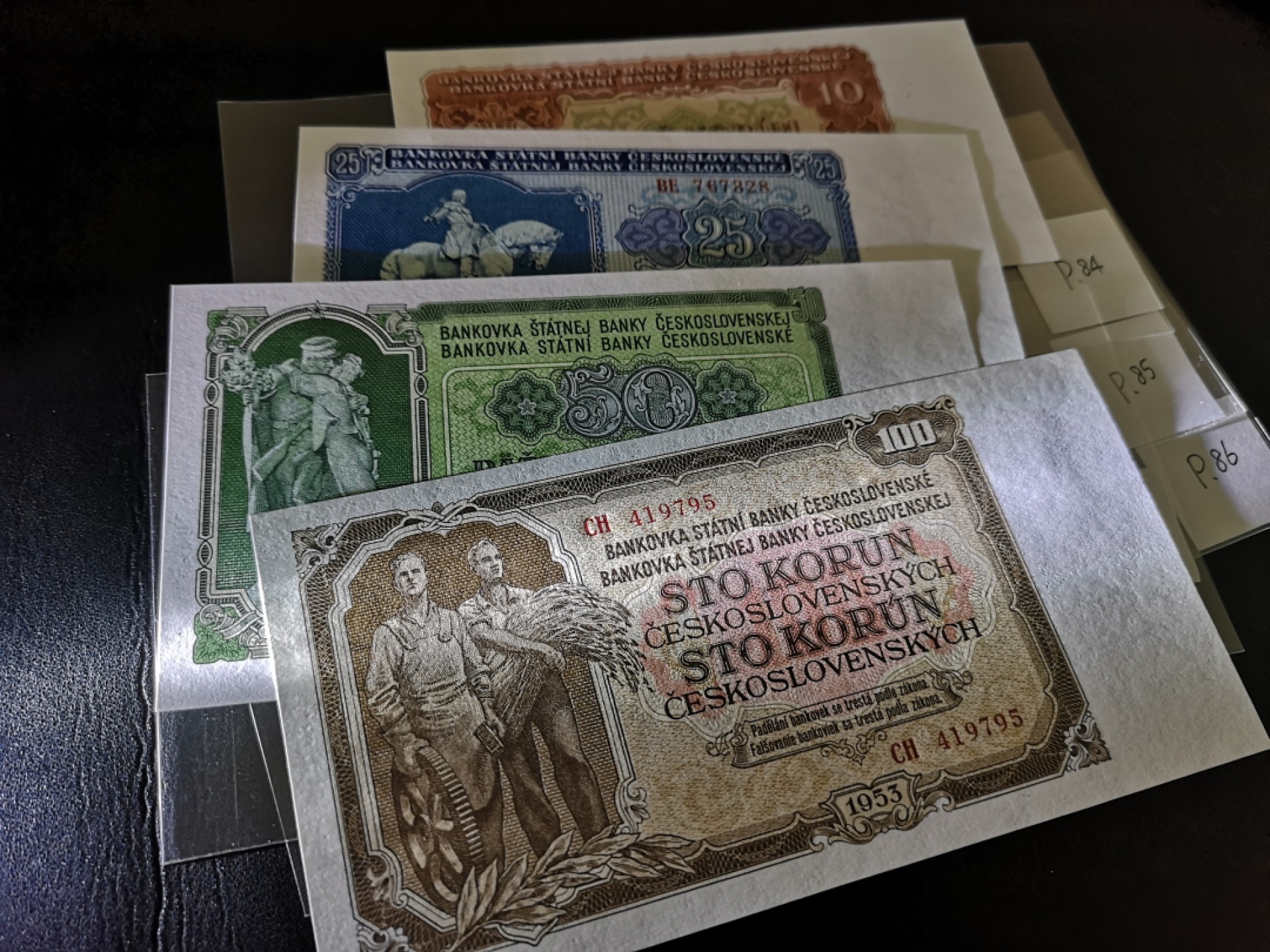 《外钞收藏家》第二百零七期（东欧三国裸钞专场） 捷克斯洛伐克-1953年大面额全套 全新