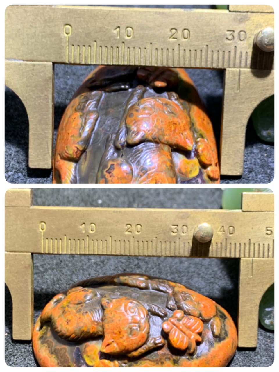 精美战国红玛瑙巧雕猫戏蝶(寓意：耄耋富贵)吊坠一个，