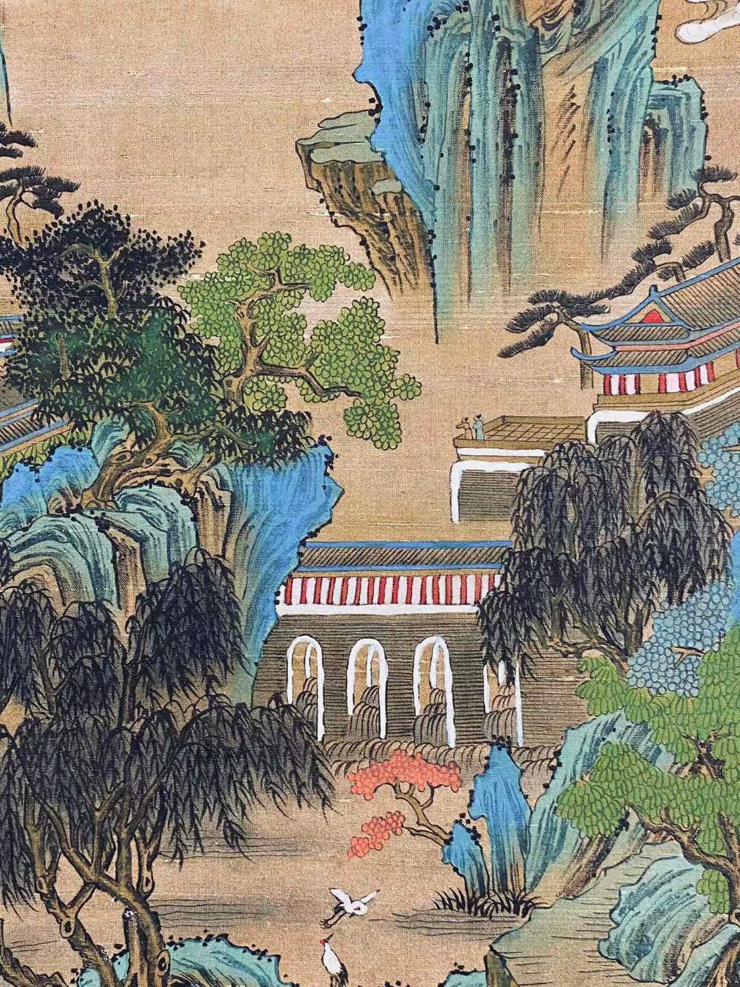 仇英绢本立轴。（约1498年—约1552年），字实父，号十洲，原籍江苏太仓，后移居吴县（今苏州），明代绘画大师。