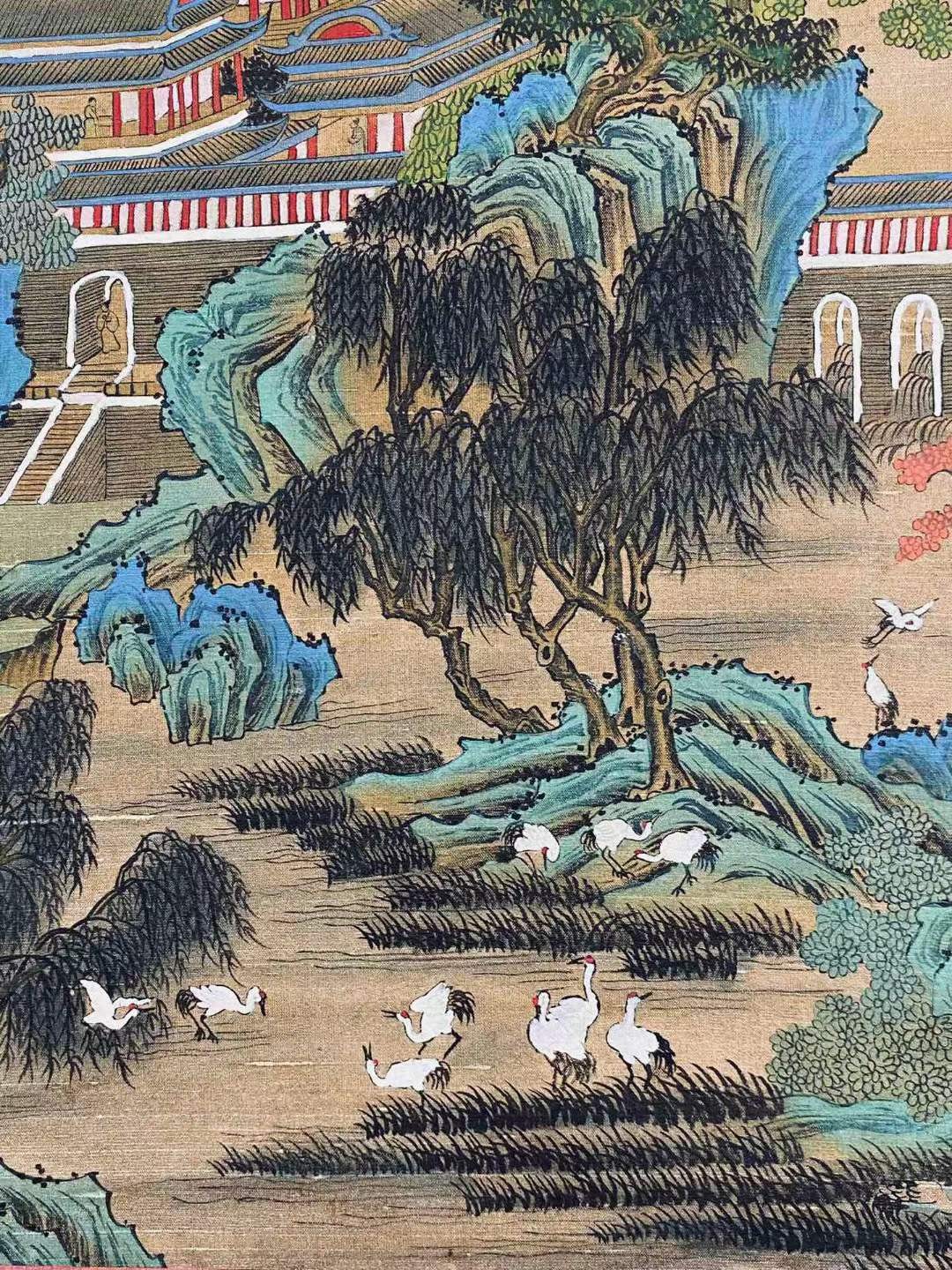 仇英绢本立轴。（约1498年—约1552年），字实父，号十洲，原籍江苏太仓，后移居吴县（今苏州），明代绘画大师。