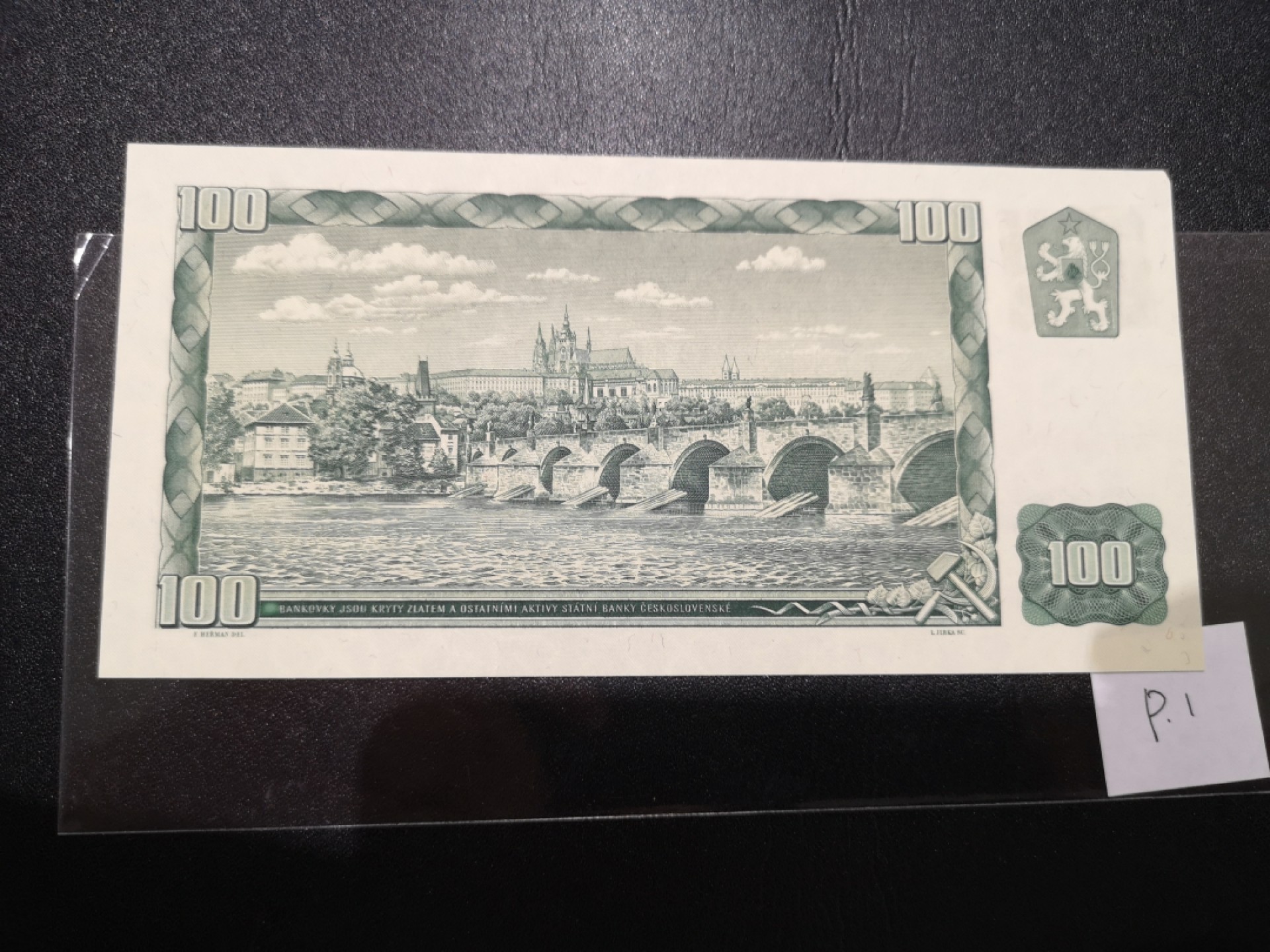 《外钞收藏家》第二百零七期（东欧三国裸钞专场） 捷克-1961-100 克朗 1993年独立后发行 全新 角轻微翘 微小瑕疵