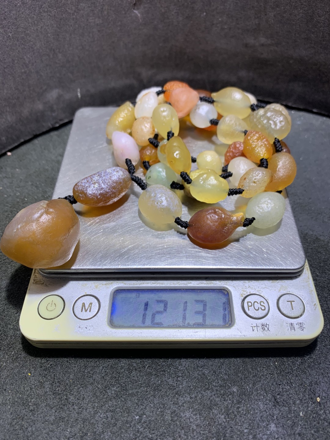 放福利！精美戈壁大颗粒彩珠玛瑙原石项链，