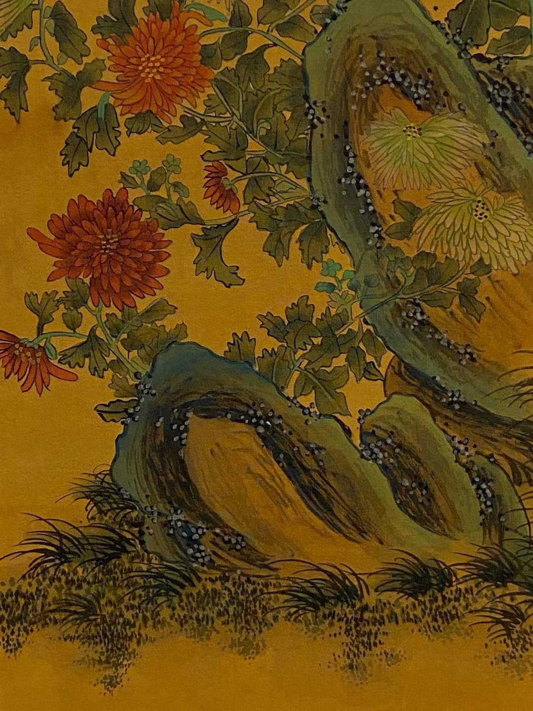 宋徽宗绢本花卉图立轴