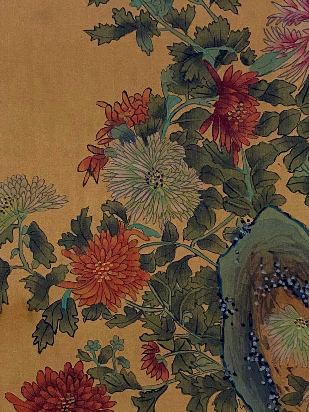 宋徽宗绢本花卉图立轴