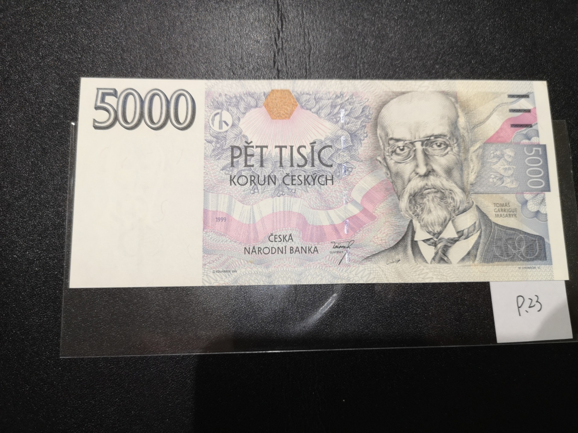 《外钞收藏家》第二百零七期（东欧三国裸钞专场） 捷克-1999-5000 克朗 首冠B 全新