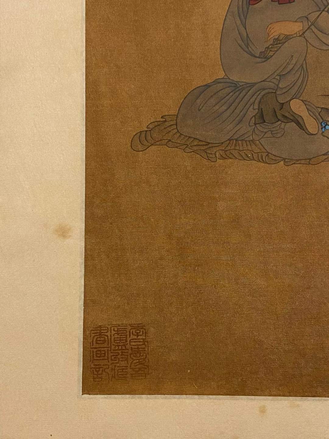 仇英绢本人物立轴