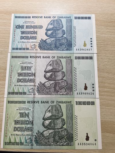 Banknote mall第四期 - 大热品种津巴布韦100万亿，50万亿，10万亿3张！