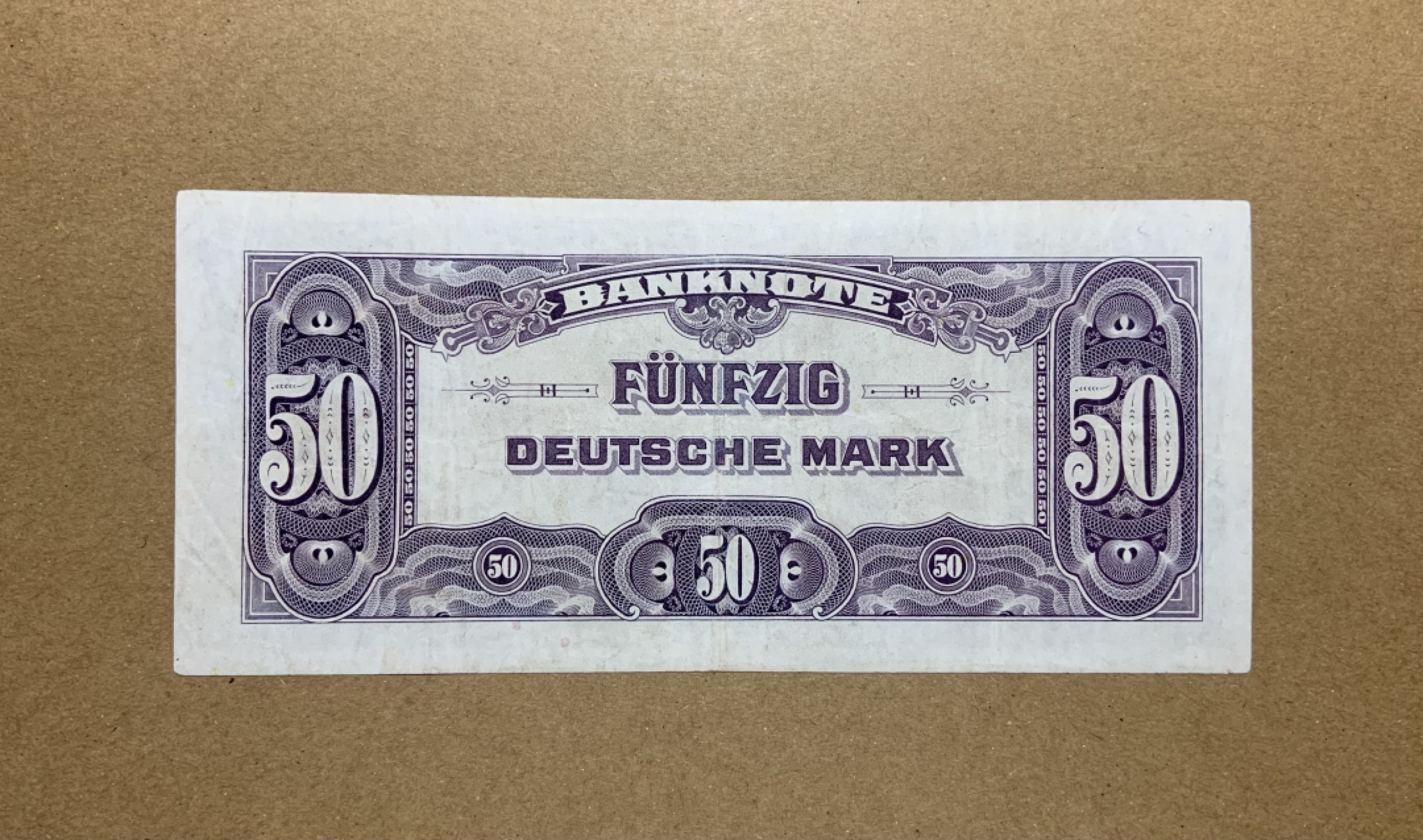 收藏联盟Quantum Auction 第197期拍卖 (已更新) 德国联邦1948年50马克 非全新 品相如图 非常稀少 二战后美占区发行的首套纸币