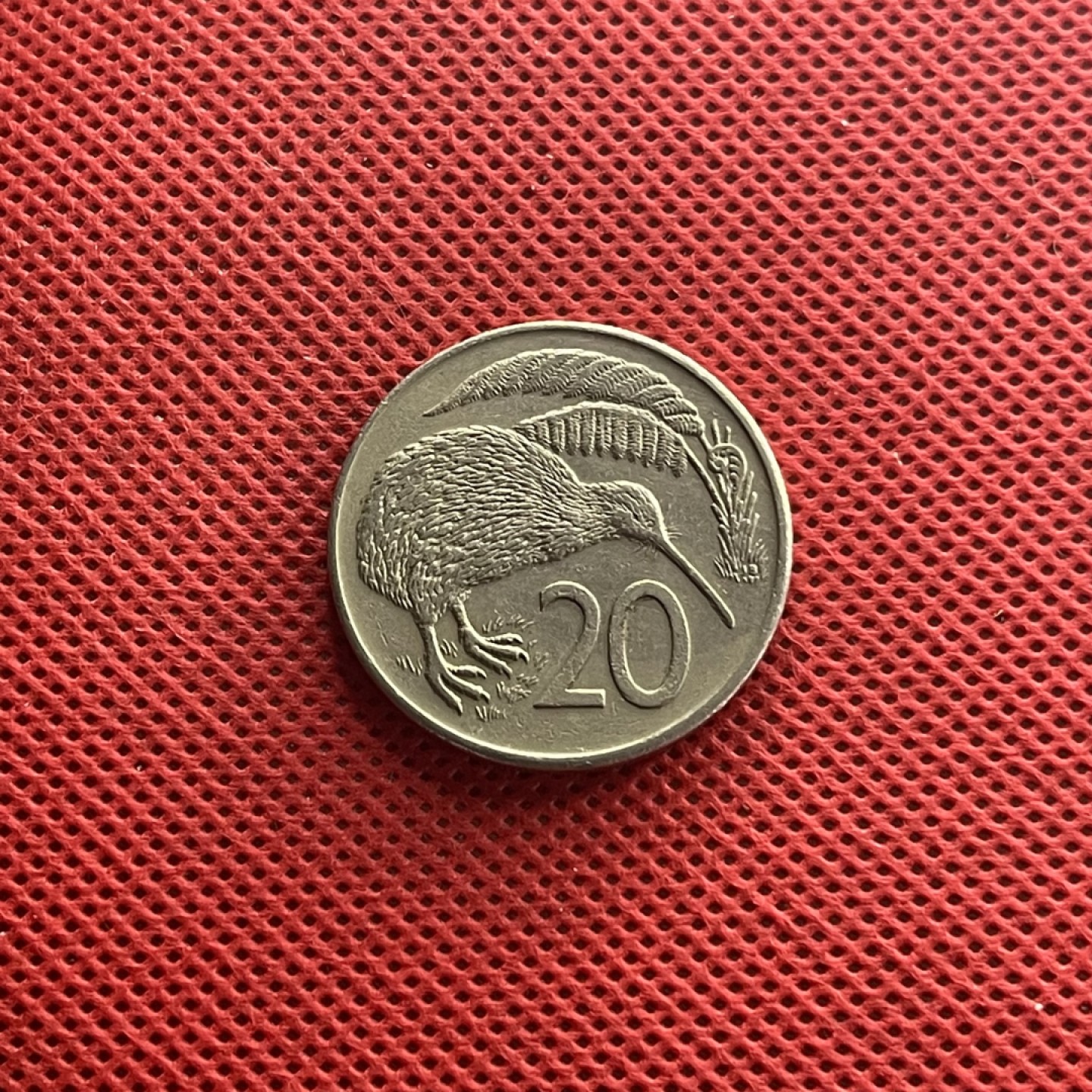 外国硬币0元起拍 新西兰20分几维鸟 伊丽莎白女王硬币 28.5mm