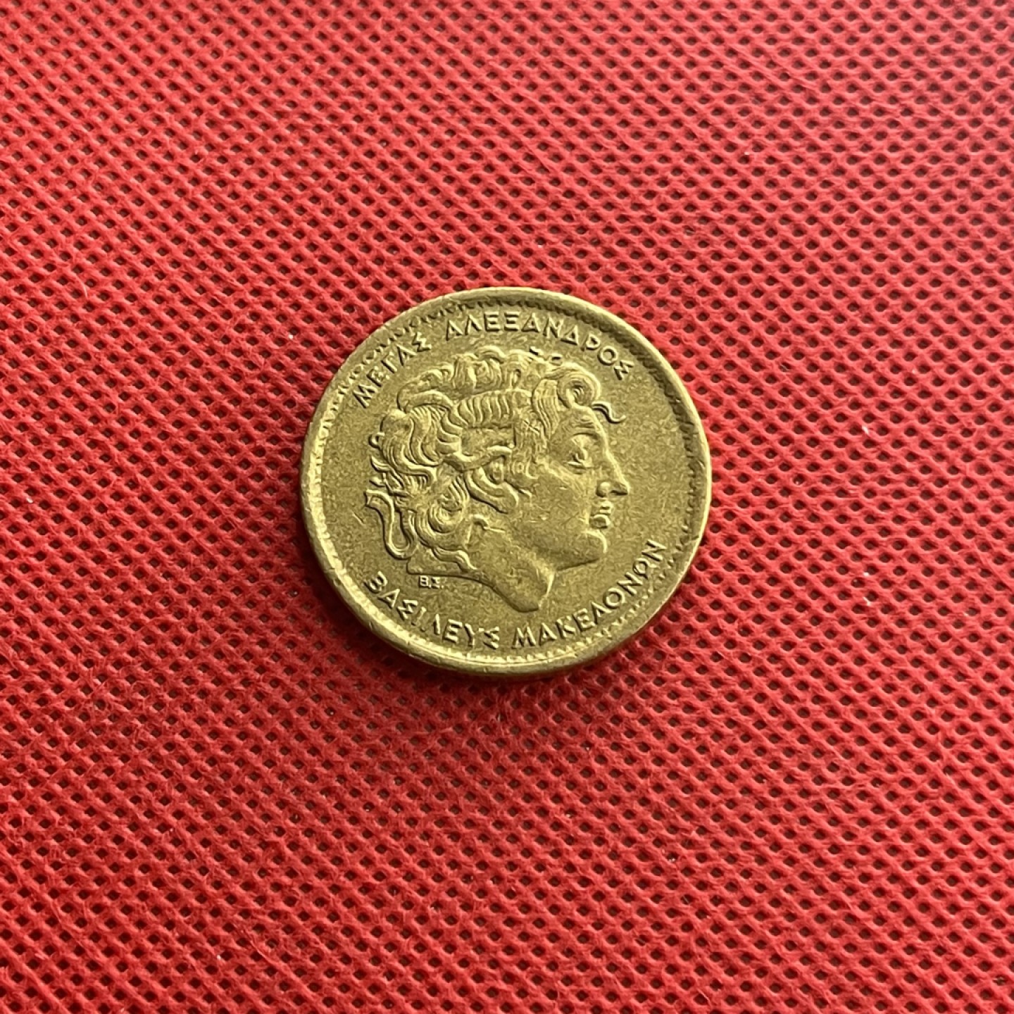 外国硬币0元起拍 希腊100德拉马克铜币硬币29.5mm