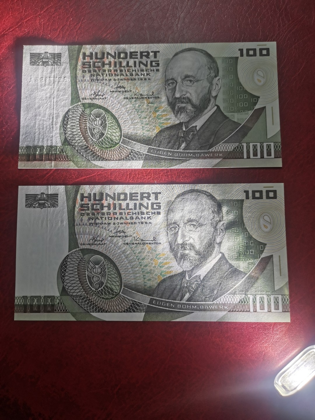 1984年 奥地利100先令 全新UNC