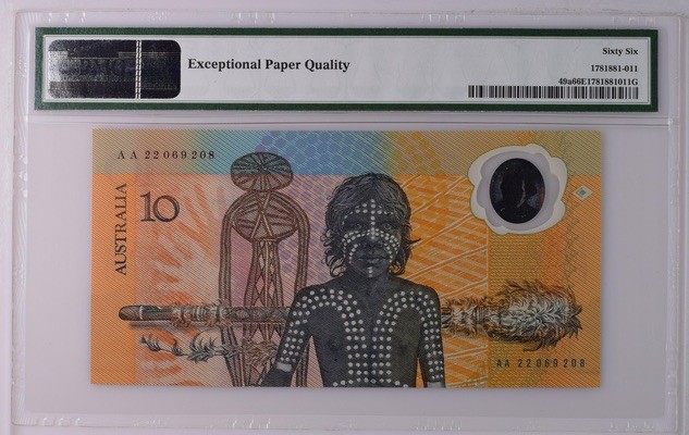 收藏联盟Quantum Auction 第197期拍卖 (已更新) 澳大利亚1988年10元 PMG66 移民200周年纪念钞