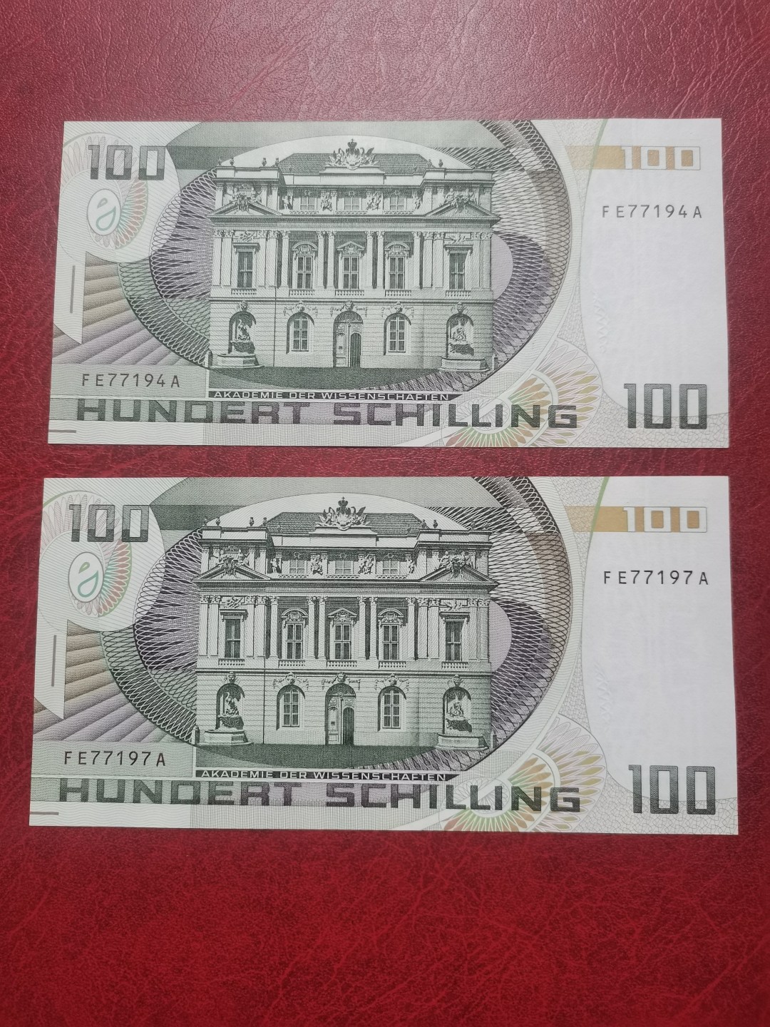 1984年 奥地利100先令 全新UNC