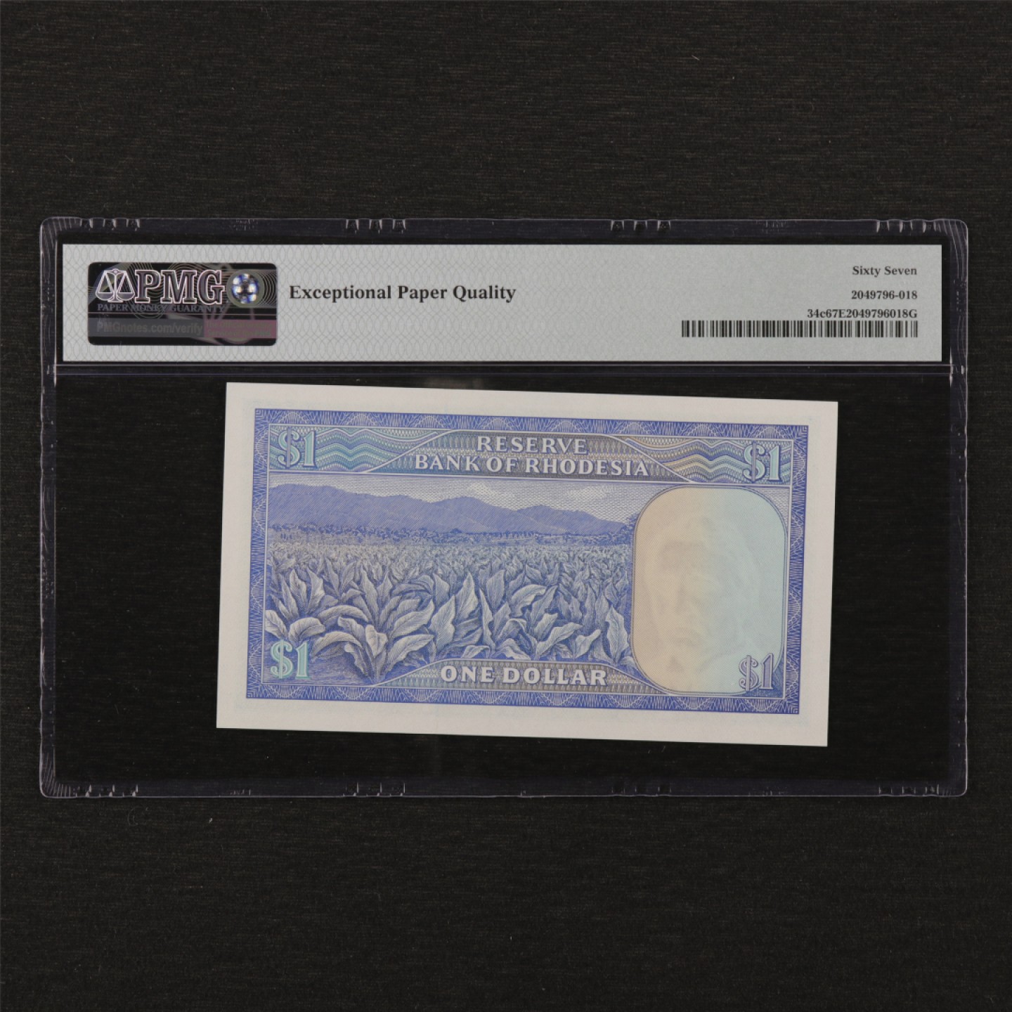 【亘邦集藏】第135期拍卖 1978年 罗得西亚1Dollar PMG 67EPQ 237231