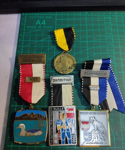 gush小明20221011周二 瑞士射击节纪念章四枚一起顺丰包邮