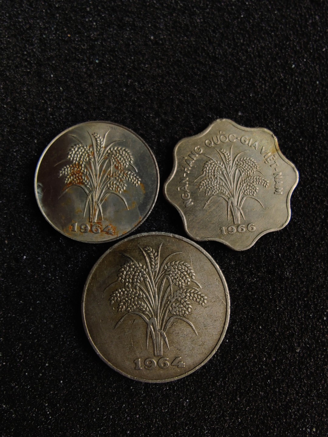 ♥一只鱼（世界钱币第四期） 南越南1盾/5盾/10盾