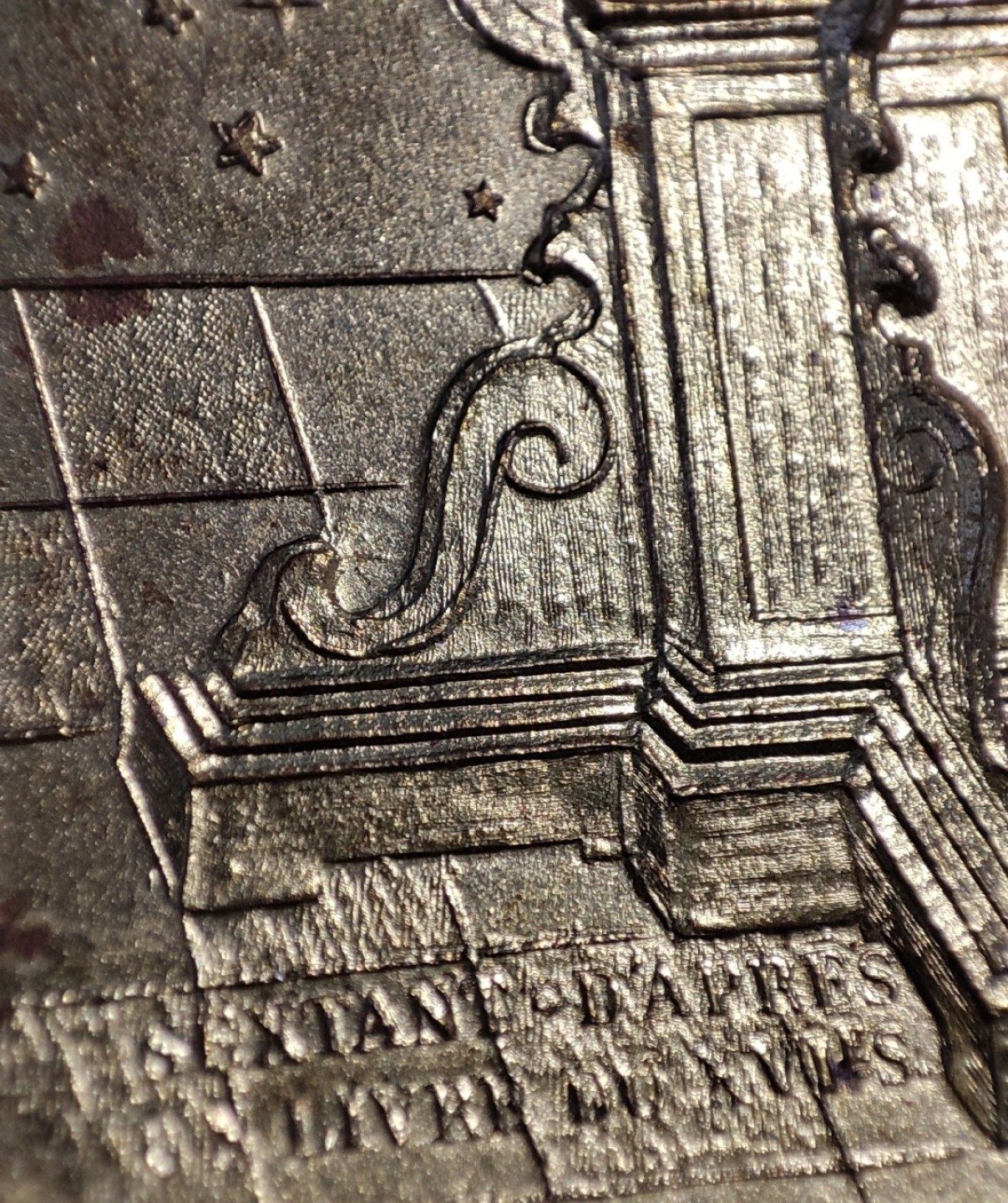 gush小明20221011周二 法国1975日历镀金大铜章 一些小锈斑和小磕碰