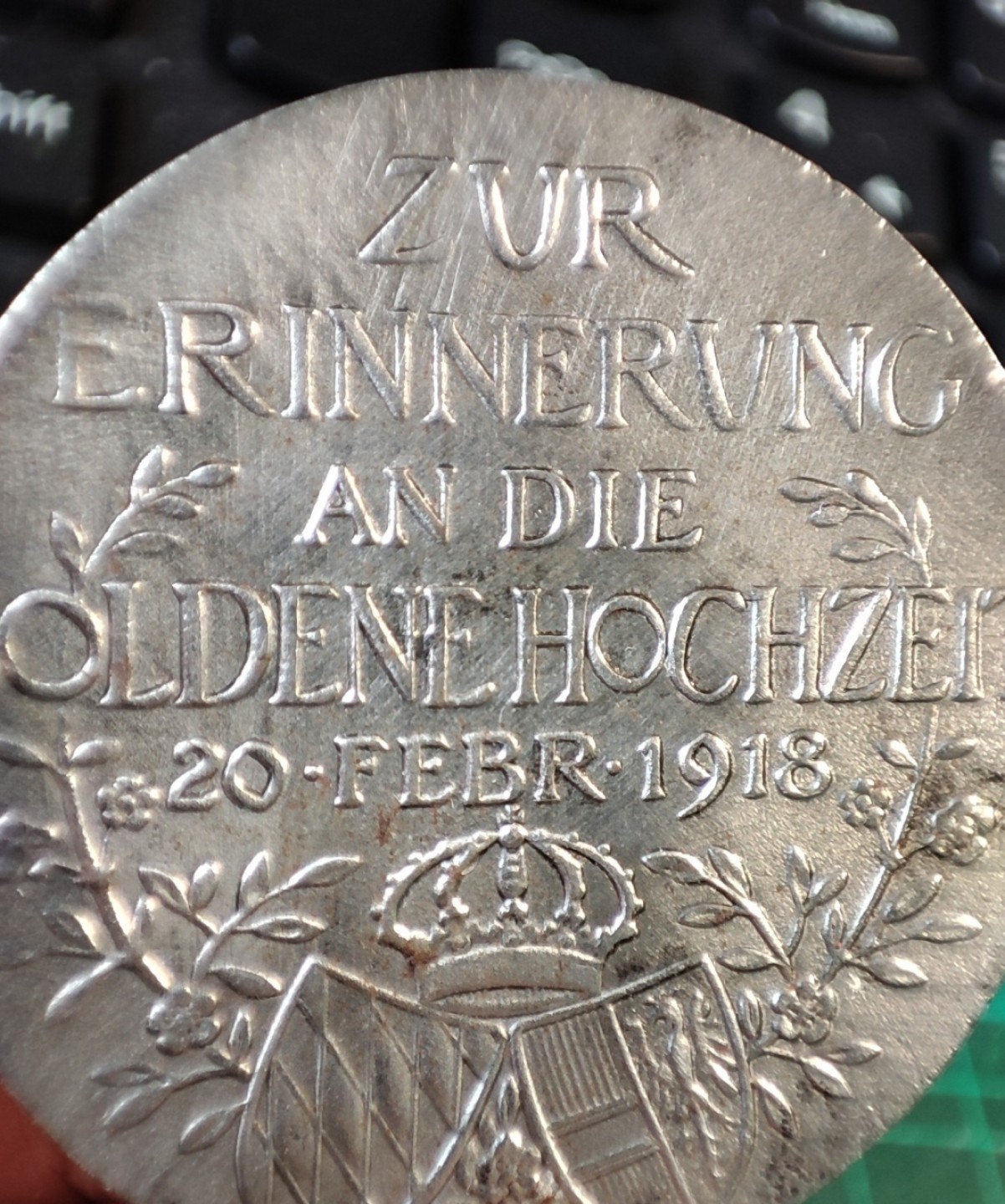 gush小明20221011周二 巴伐利亚路德维希三世金婚铁章1918