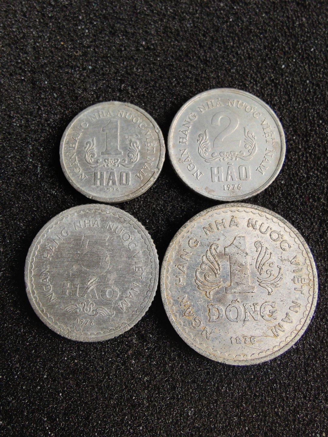 ♥一只鱼（世界钱币第四期） 1976年越南1毫/2毫/5毫/1盾