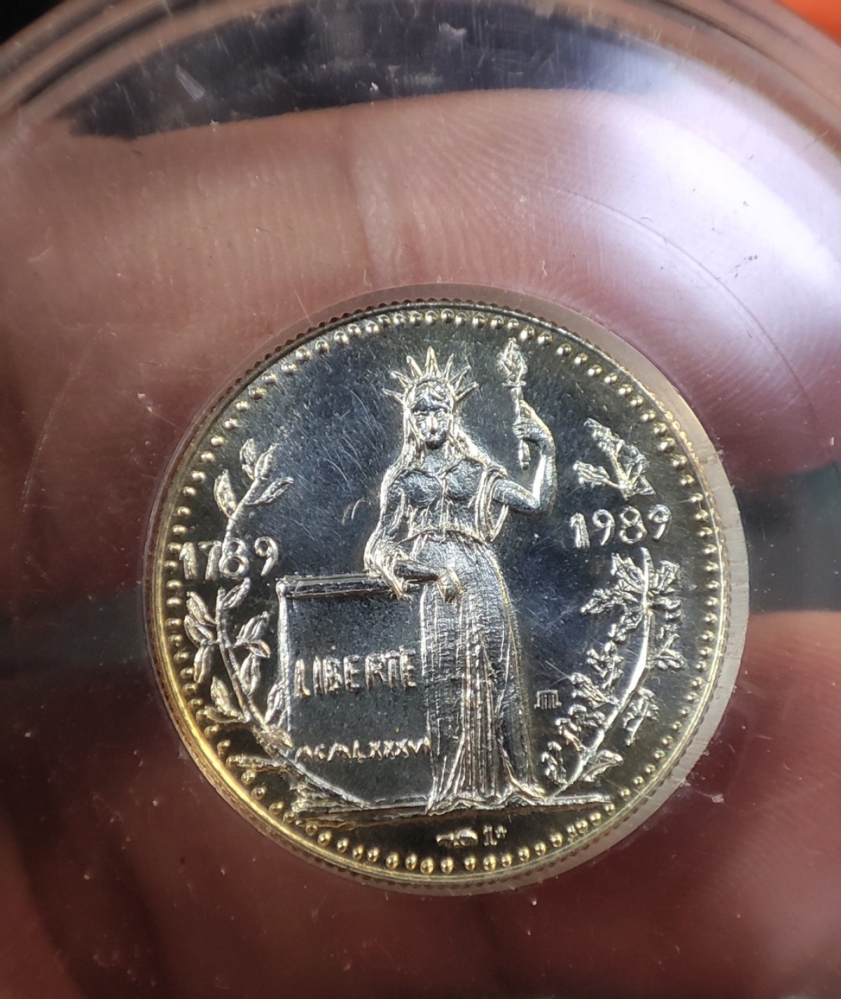 gush小明20221011周二 86法国小银章带证 巴黎造币厂复刻1789银币