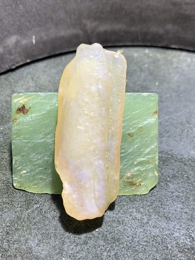 放福利！精美天然戈壁白糖心玛瑙原石一颗， - 放福利！精美天然戈壁白糖心玛瑙原石一颗，