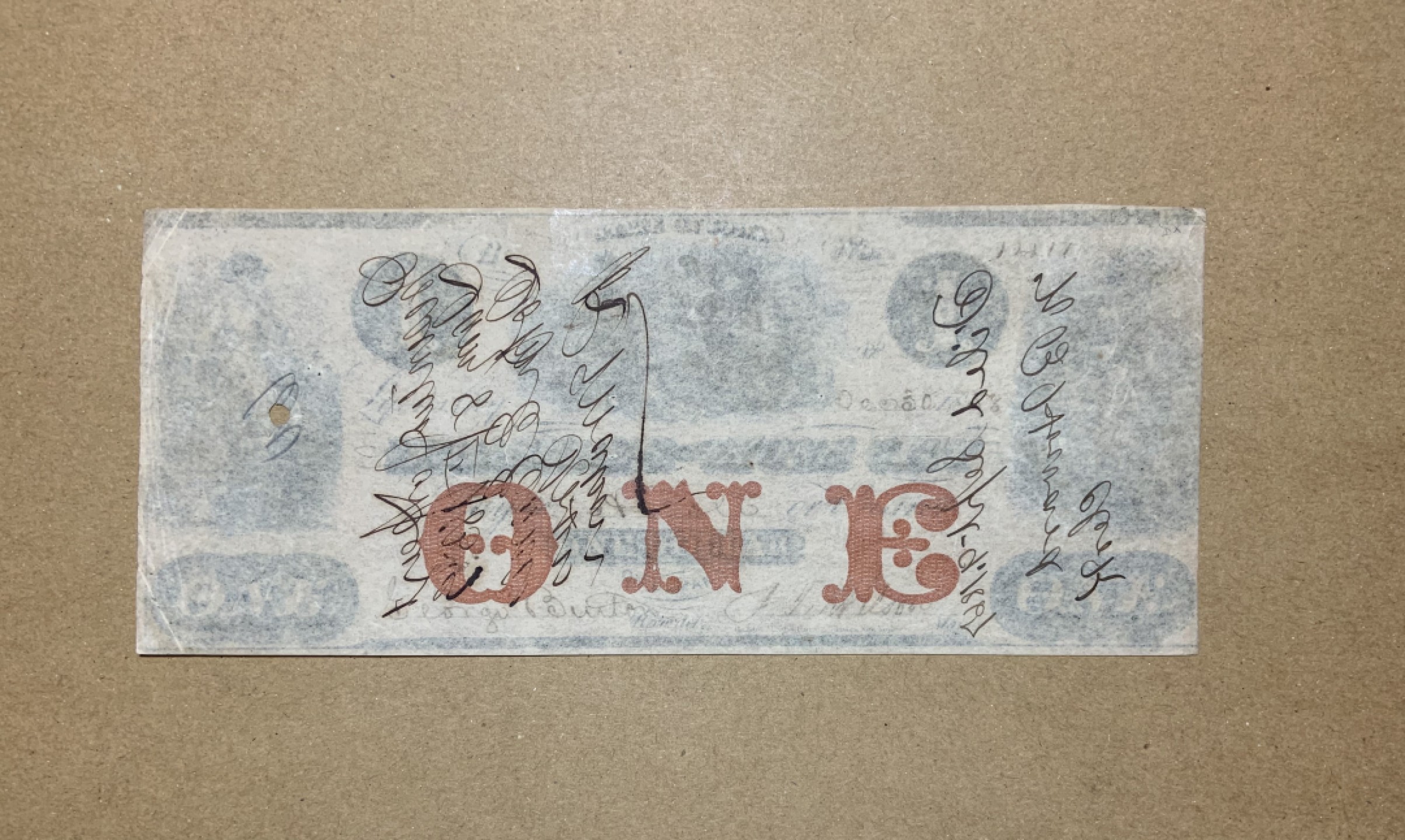 收藏联盟Quantum Auction 第198期拍卖 (已更新) 美国1858年俄亥俄州莱昂斯城市银行1元 品相UNC- 稀少手签实票有序列号