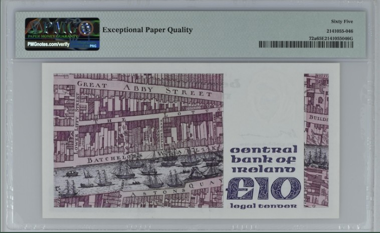 收藏联盟Quantum Auction 第198期拍卖 (已更新) 爱尔兰1978年10镑 PMG65  初版首发年份 稀少